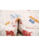 Moroccan 3'11'' X 6'1'' Hand-Knotted Wool Rug 3'11'' x 6'1'' (118 X 183) / Ivory / Red