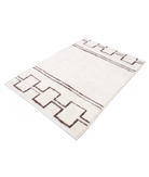 Moroccan 3'10'' X 5'8'' Hand-Knotted Wool Rug 3'10'' x 5'8'' (115 X 170) / Ivory / Brown
