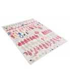 Moroccan 4'5'' X 5'10'' Hand-Knotted Wool Rug 4'5'' x 5'10'' (133 X 175) / Ivory / Red