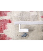 Moroccan 4'5'' X 5'10'' Hand-Knotted Wool Rug 4'5'' x 5'10'' (133 X 175) / Ivory / Red