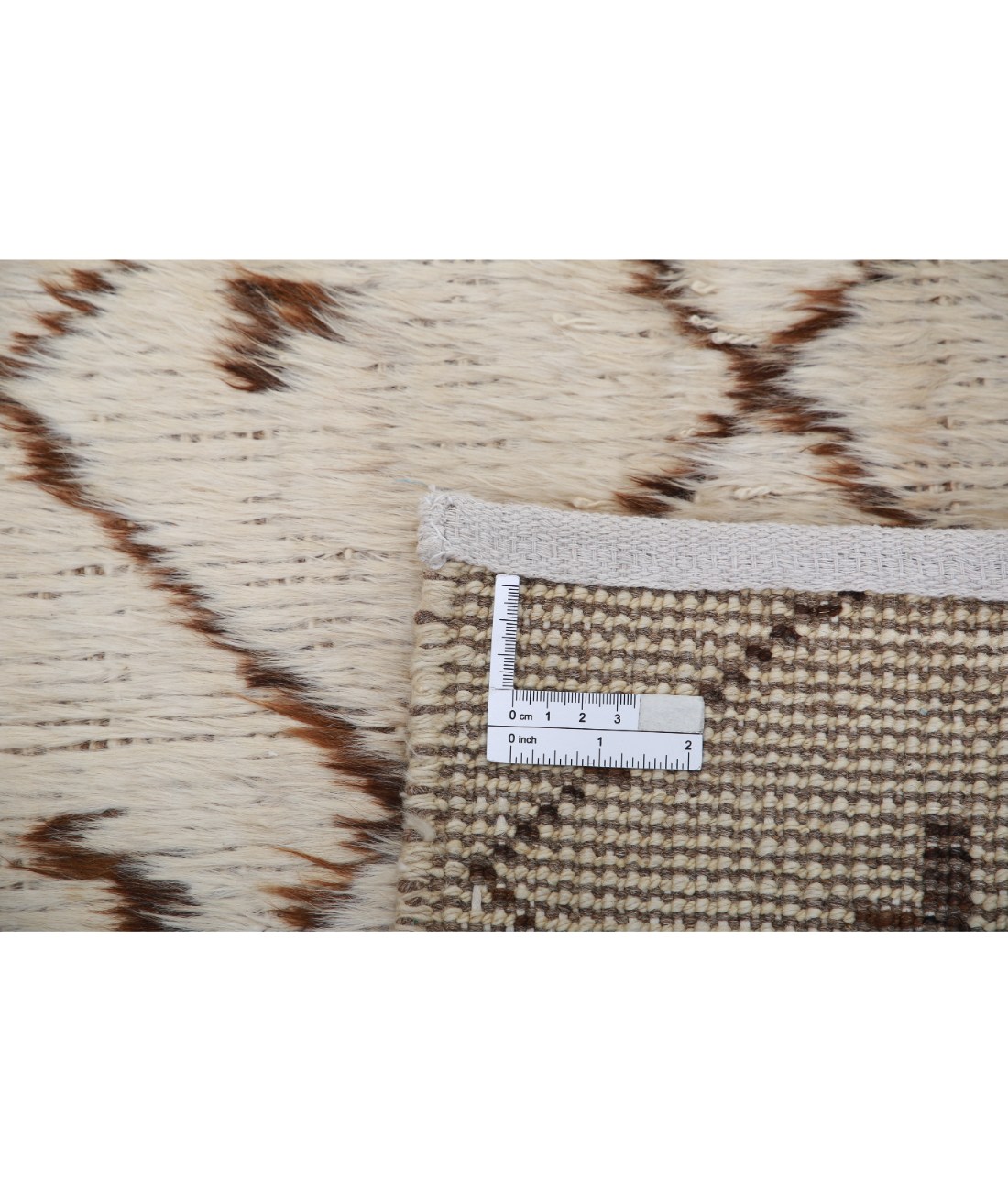 Moroccan 2'7'' X 2'10'' Hand-Knotted Wool Rug 2'7'' x 2'10'' (78 X 85) / Ivory / Taupe