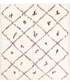 Moroccan 2'7'' X 2'10'' Hand-Knotted Wool Rug 2'7'' x 2'10'' (78 X 85) / Ivory / Taupe