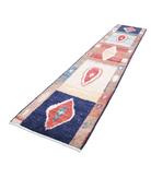Moroccan 2'9'' X 13'10'' Hand-Knotted Wool Rug 2'9'' x 13'10'' (83 X 415) / Blue / Red