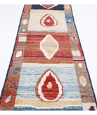 Moroccan 2'9'' X 13'10'' Hand-Knotted Wool Rug 2'9'' x 13'10'' (83 X 415) / Blue / Red
