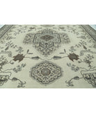 Moroccan 14'11'' X 16'1'' Hand-Knotted Wool Rug 14'11'' x 16'1'' (448 X 483) / Ivory / Grey