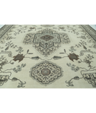 Moroccan 14'11'' X 16'1'' Hand-Knotted Wool Rug 14'11'' x 16'1'' (448 X 483) / Ivory / Grey