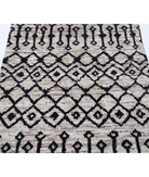 Hand Knotted Moroccan Wool Rug 3' 8" X 5' 10" 3' 8" X 5' 10" (112 X 178) / Brown / Brown