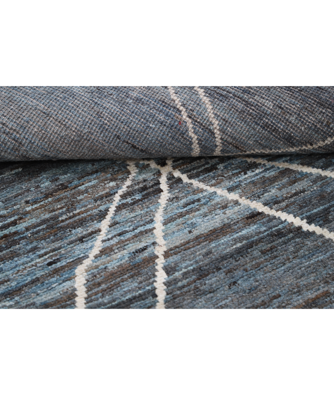 Hand Knotted Moroccan Wool Rug 5' 11" X 8' 9" 5' 11" X 8' 9" (180 X 267) / Grey / Grey