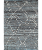 Hand Knotted Moroccan Wool Rug 5' 11" X 8' 9" 5' 11" X 8' 9" (180 X 267) / Grey / Grey
