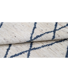 Hand Knotted Moroccan Wool Rug 3' 10" X 6' 0" 3' 10" X 6' 0" (117 X 183) / Ivory / Ivory