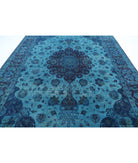 Overdye 9'8'' X 13'3'' Hand-Knotted Wool Rug 9'8'' x 13'3'' (290 X 398) / Blue / Purple