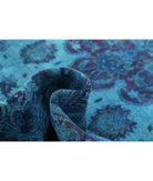 Overdye 9'8'' X 13'3'' Hand-Knotted Wool Rug 9'8'' x 13'3'' (290 X 398) / Blue / Purple