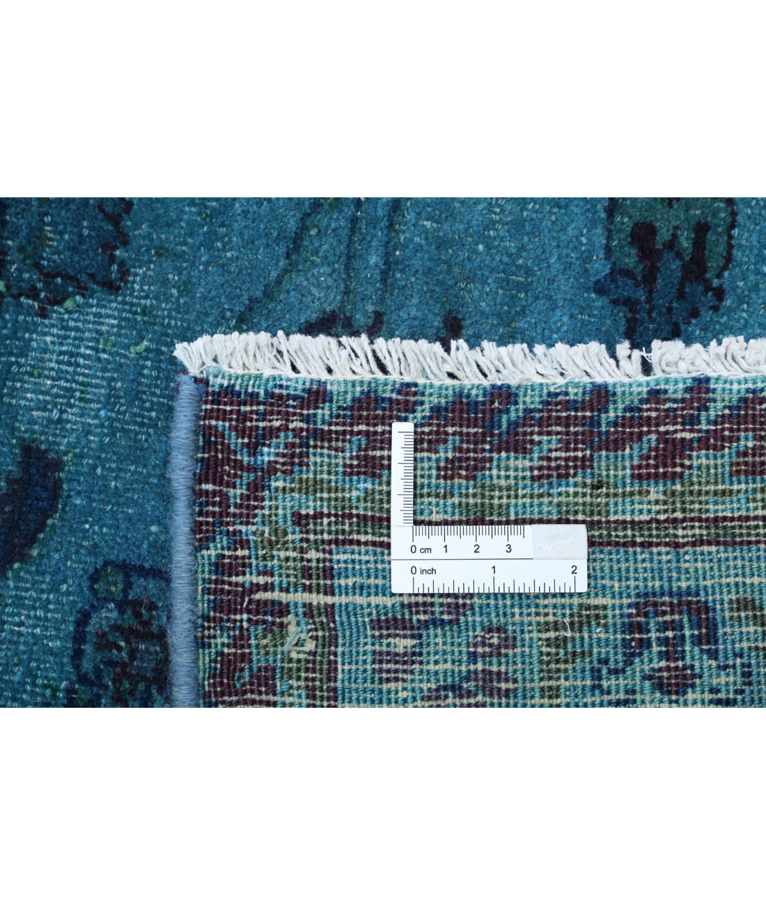 Overdye 9'8'' X 13'3'' Hand-Knotted Wool Rug 9'8'' x 13'3'' (290 X 398) / Blue / Purple