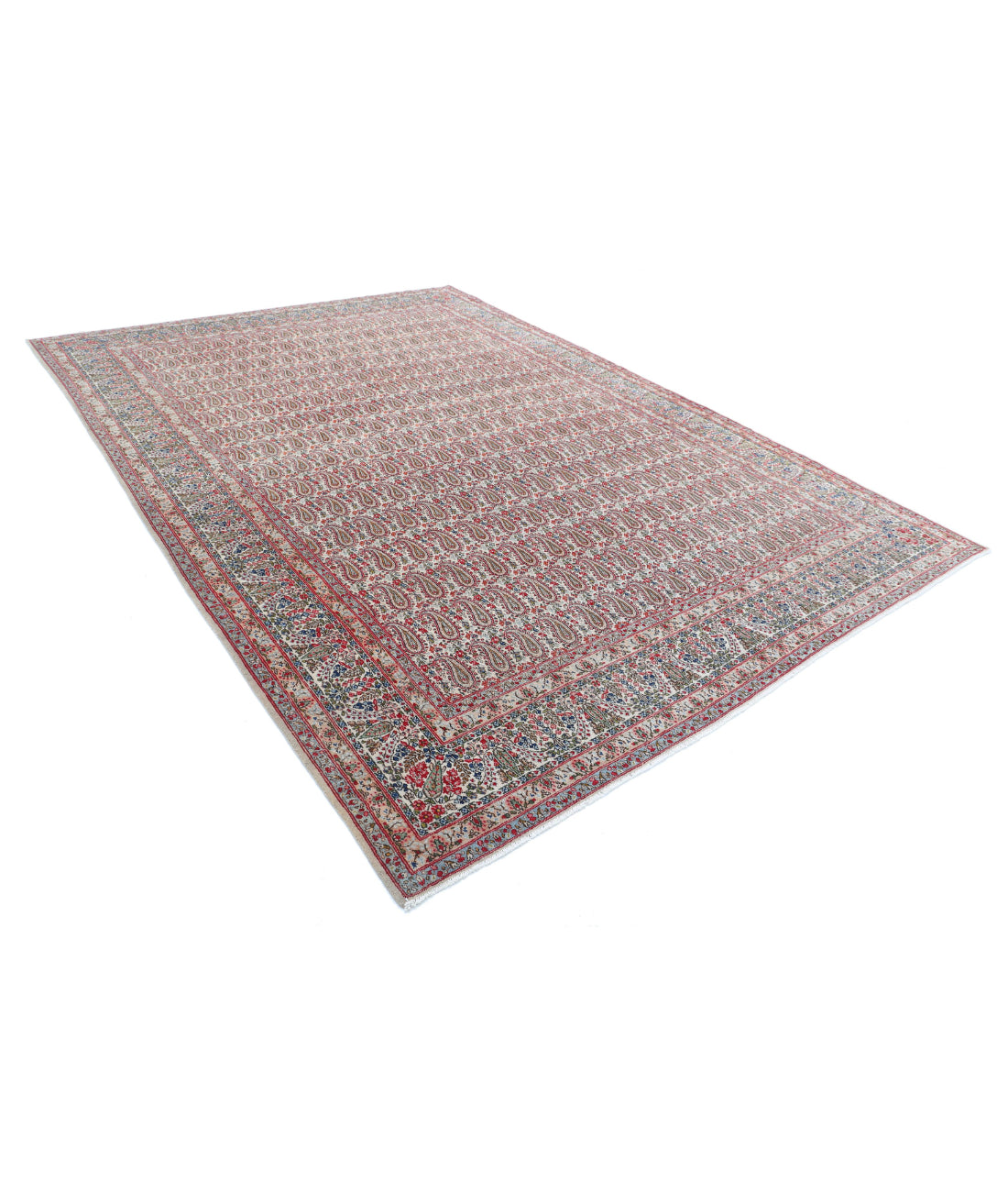 Moud 8'9'' X 12'2'' Hand-Knotted Wool Rug 8'9'' x 12'2'' (263 X 365) / Beige / Red