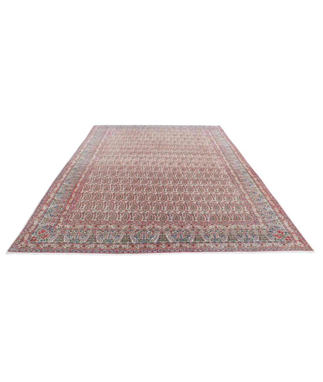 Moud 8'9'' X 12'2'' Hand-Knotted Wool Rug 8'9'' x 12'2'' (263 X 365) / Beige / Red