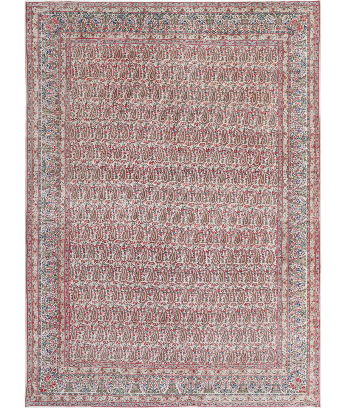 Moud 8'9'' X 12'2'' Hand-Knotted Wool Rug 8'9'' x 12'2'' (263 X 365) / Beige / Red