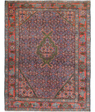 Moud 3'9'' X 5'1'' Hand-Knotted Wool Rug 3'9'' x 5'1'' (113 X 153) / Blue / Rust