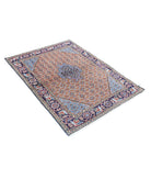 Moud 3'7'' X 4'10'' Hand-Knotted Wool Rug 3'7'' x 4'10'' (108 X 145) / Brown / Blue