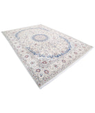 Nain 8'8'' X 11'10'' Hand-Knotted Wool Rug 8'8'' x 11'10'' (260 X 355) / Ivory / Blue