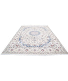 Nain 8'8'' X 11'10'' Hand-Knotted Wool Rug 8'8'' x 11'10'' (260 X 355) / Ivory / Blue