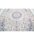 Nain 8'8'' X 11'10'' Hand-Knotted Wool Rug 8'8'' x 11'10'' (260 X 355) / Ivory / Blue