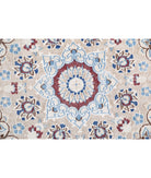 Nain 8'8'' X 11'10'' Hand-Knotted Wool Rug 8'8'' x 11'10'' (260 X 355) / Ivory / Blue