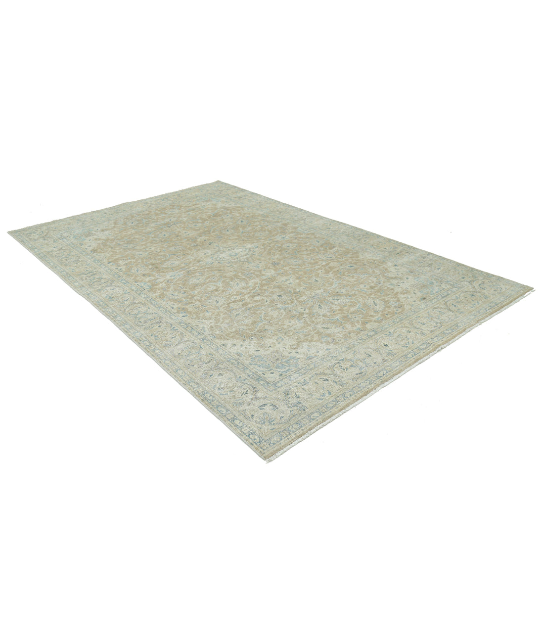 Nain 6'7'' X 10'1'' Hand-Knotted Wool Rug 6'7'' x 10'1'' (198 X 303) / Taupe / Ivory