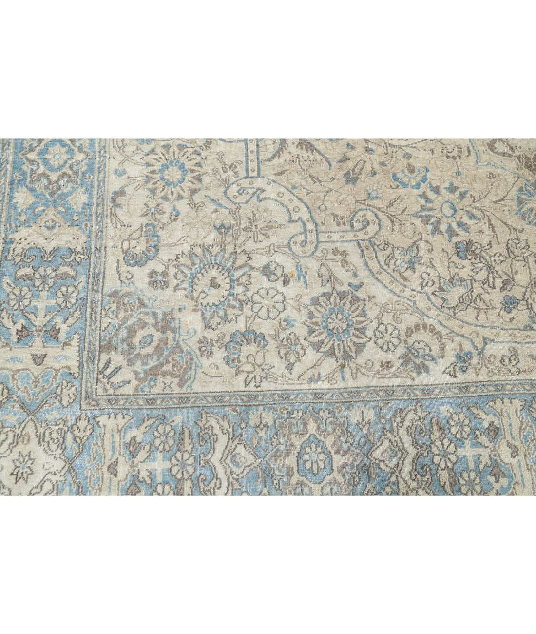 Nain 7'8'' X 11'2'' Hand-Knotted Wool Rug 7'8'' x 11'2'' (230 X 335) / Taupe / Blue