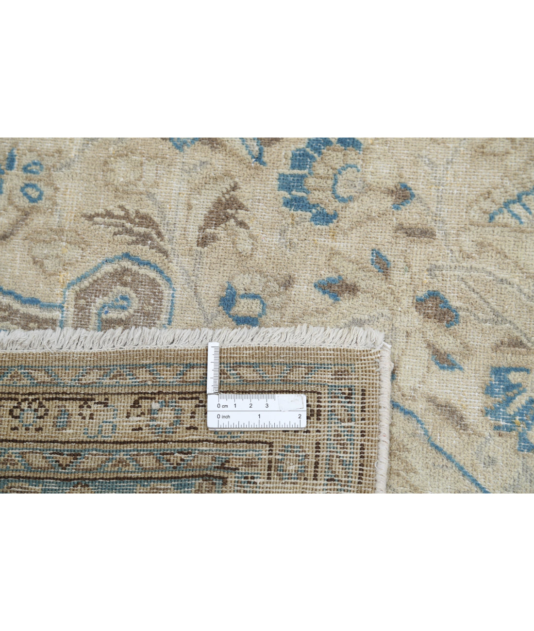 Nain 7'8'' X 11'2'' Hand-Knotted Wool Rug 7'8'' x 11'2'' (230 X 335) / Taupe / Blue