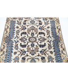 Hand Knotted Nain Wool & Silk Rug 3' 6" X 5' 1" 3' 6" X 5' 1" (107 X 155) / Ivory / Blue