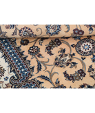 Hand Knotted Nain Wool & Silk Rug 3' 7" X 5' 2" 3' 7" X 5' 2" (109 X 158) / Peach / Ivory