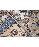Hand Knotted Nain Wool & Silk Rug 3' 7" X 5' 2" 3' 7" X 5' 2" (109 X 158) / Peach / Ivory