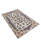 Hand Knotted Nain Wool & Silk Rug 3' 6" X 5' 2" 3' 6" X 5' 2" (107 X 158) / Ivory / Beige