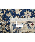 Nain 2'9'' X 4'5'' Hand-Knotted Wool-Silk Rug 2'9'' x 4'5'' (83 X 133) / Blue / Ivory