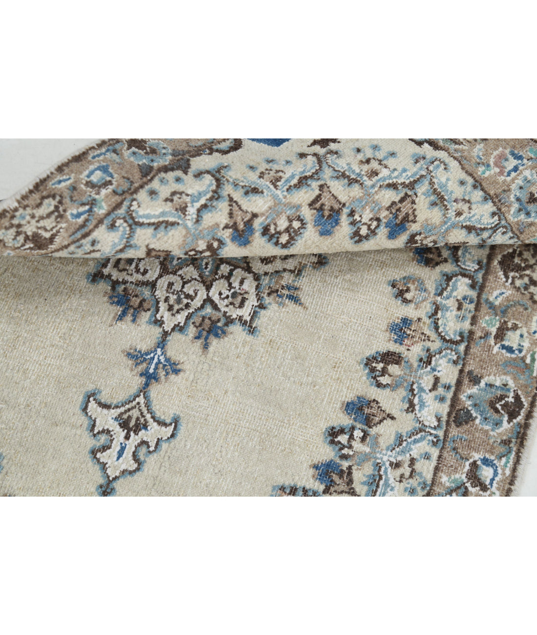 Nain 1'11'' X 2'10'' Hand-Knotted Wool-Silk Rug 1'11'' x 2'10'' (58 X 85) / Ivory / Taupe