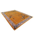 Nickel 9'10'' X 13'2'' Hand-Knotted Wool Rug 9'10'' x 13'2'' (290 X 385) / Gold / Lilac