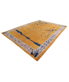 Nickel 9'10'' X 13'2'' Hand-Knotted Wool Rug 9'10'' x 13'2'' (290 X 385) / Gold / Lilac