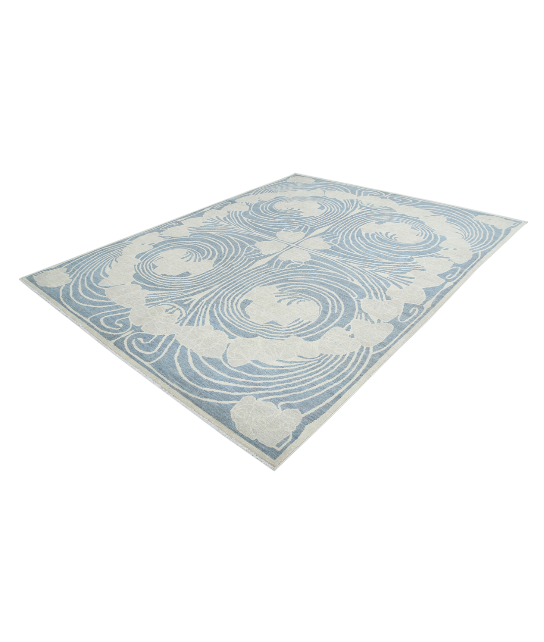 Nouvelle 8'0'' X 10'1'' Hand-Knotted Wool Rug 8'0'' x 10'1'' (240 X 303) / Silver / Grey