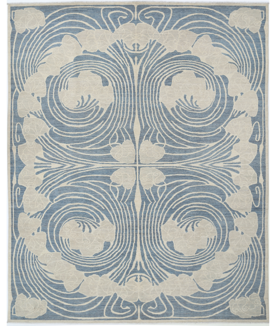 Nouvelle 8'0'' X 10'1'' Hand-Knotted Wool Rug 8'0'' x 10'1'' (240 X 303) / Silver / Grey