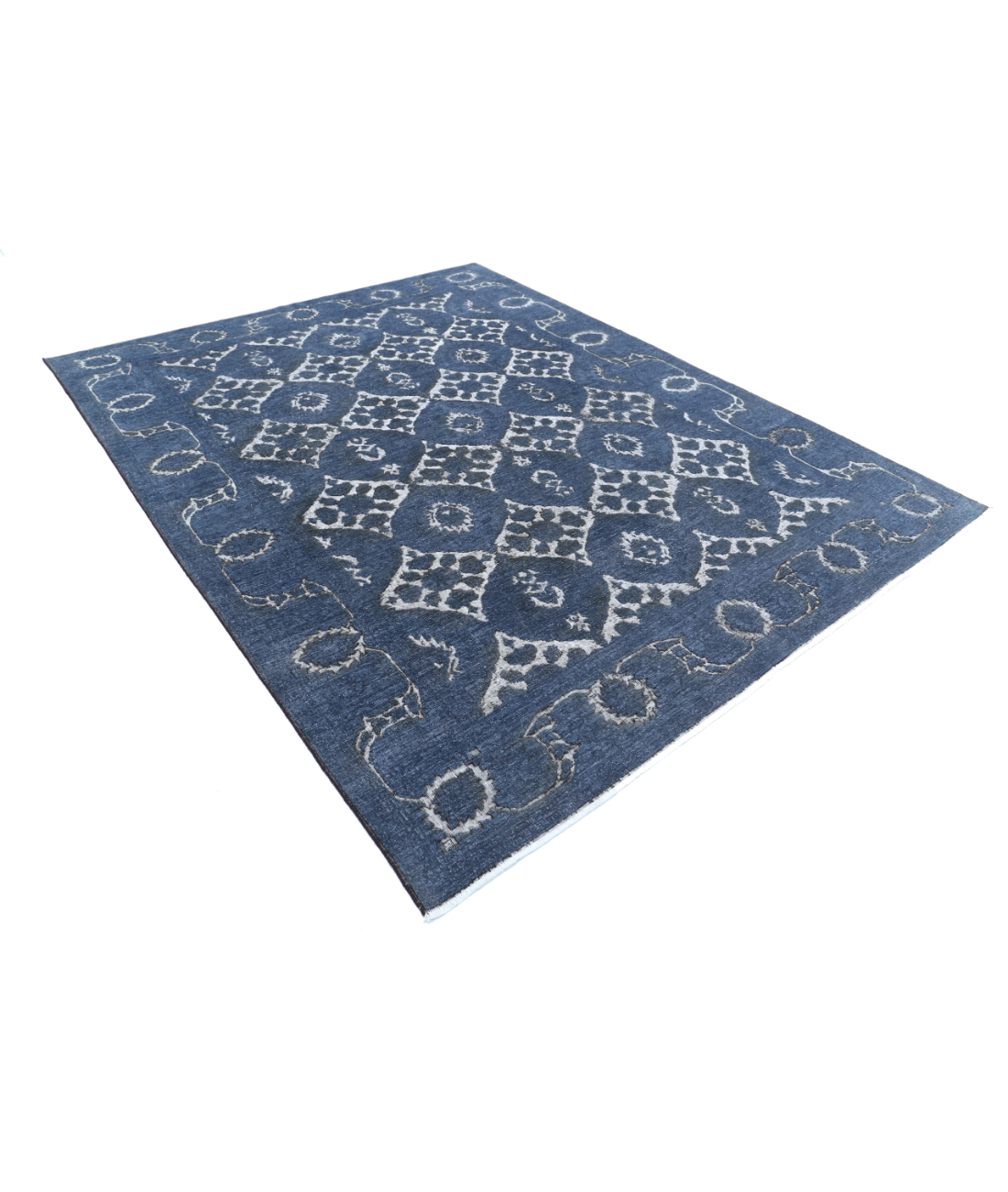 Onyx 7'8'' X 9'7'' Hand-Knotted Wool Rug 7'8'' x 9'7'' (230 X 288) / Grey / Grey