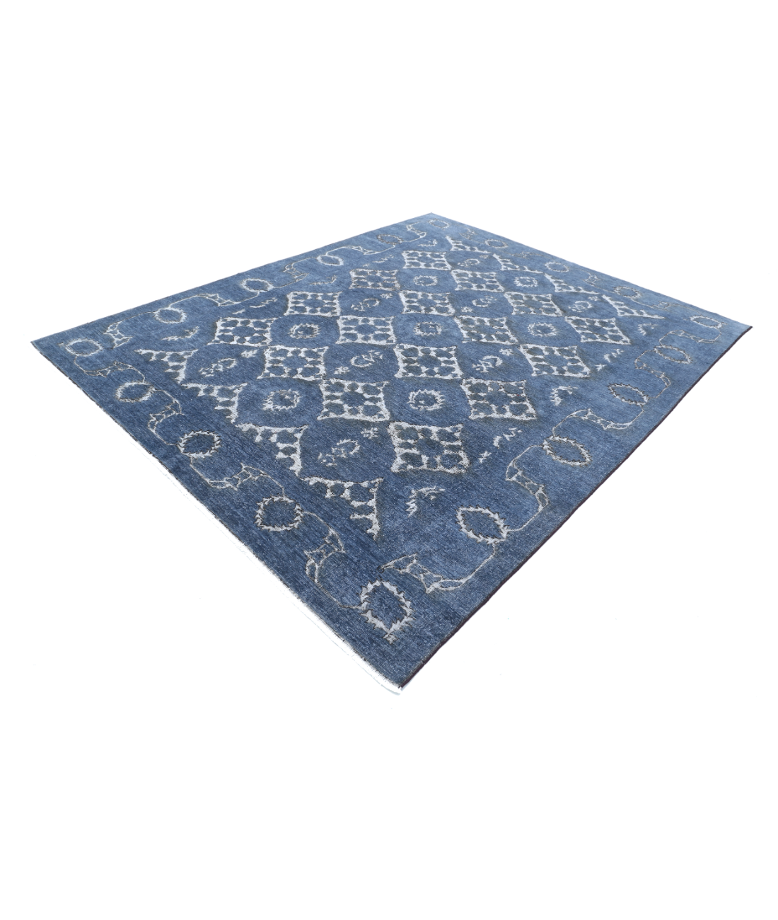 Onyx 7'8'' X 9'7'' Hand-Knotted Wool Rug 7'8'' x 9'7'' (230 X 288) / Grey / Grey