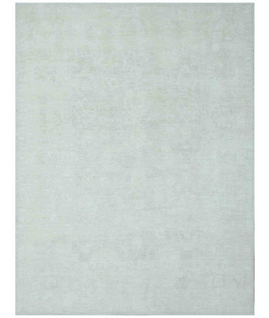 Hand Knotted Oushak Wool Rug 9' 3" X 11' 9" 9' 3" X 11' 9" (282 X 358) / Ivory / Taupe