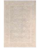 Hand Knotted Oushak Wool Rug 8' 0" X 11' 9" 8' 0" X 11' 9" (244 X 358) / Ivory / Taupe
