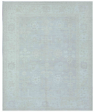 Hand Knotted Oushak Wool Rug 8' 6" X 10' 4" 8' 6" X 10' 4" (259 X 315) / Grey / Ivory