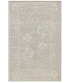Hand Knotted Oushak Wool Rug 6' 4" X 9' 5" 6' 4" X 9' 5" (193 X 287) / Taupe / Taupe