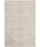 Hand Knotted Oushak Wool Rug 3' 11" X 6' 1" 3' 11" X 6' 1" (119 X 185) / Brown / Ivory