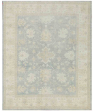 Hand Knotted Oushak Wool Rug 8' 4" X 10' 3" 8' 4" X 10' 3" (254 X 312) / Grey / Ivory