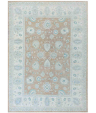 Hand Knotted Oushak Wool Rug 9' 0" X 12' 6" 9' 0" X 12' 6" (274 X 381) / Taupe / Ivory