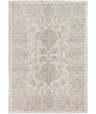 Hand Knotted Oushak Wool Rug 10' 2" X 14' 2" 10' 2" X 14' 2" (310 X 432) / Ivory / Blue