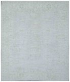 Hand Knotted Oushak Wool Rug 8' 4" X 9' 10" 8' 4" X 9' 10" (254 X 300) / Teal / Ivory